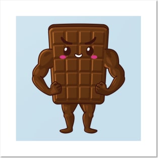 cute muscle chocolate Posters and Art